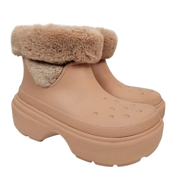 CROCS Shoes - Crocs Stomp 208718 Women's Faux Fur Lined Size 12